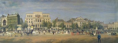 Panorama of Le Boulevard du Temple and its several theatres by Adolphe Martial Potemont